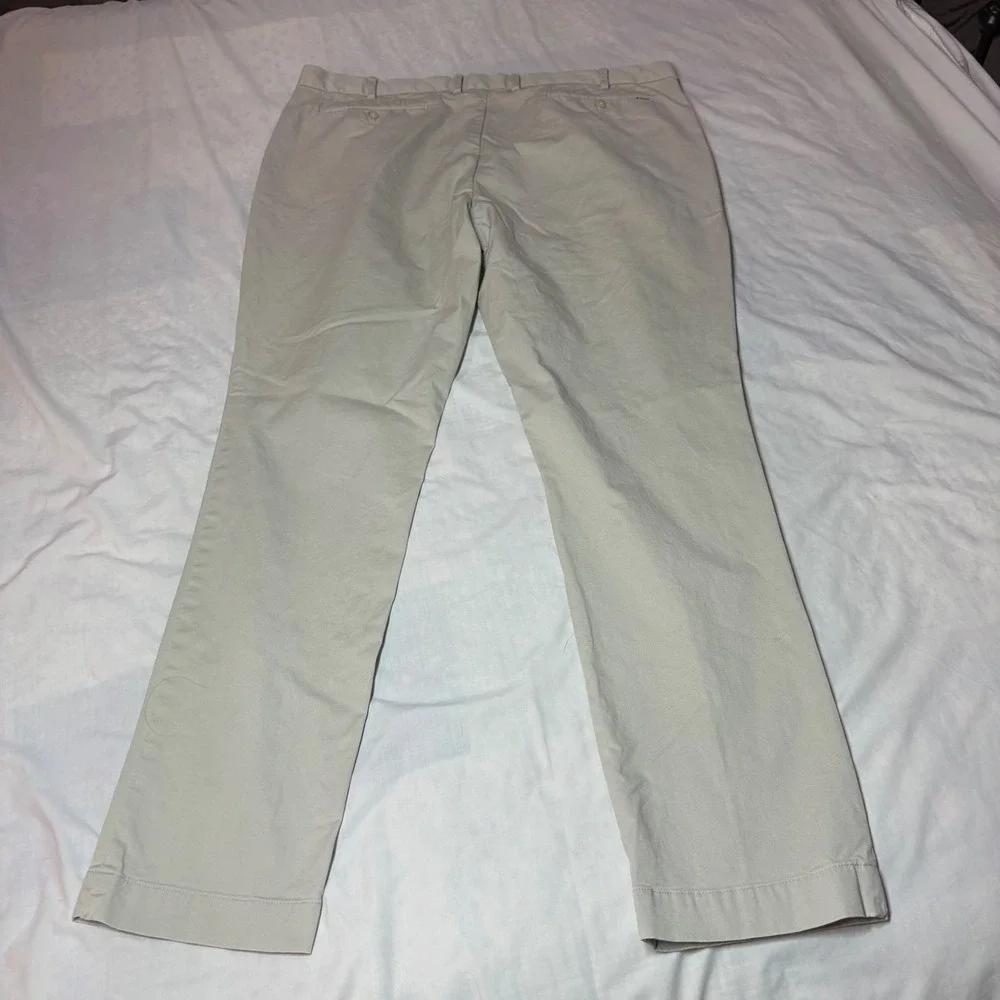Polo Ralph Lauren Mens Stretch Slim Fit Chino Pants Tan Khaki 40x32 Flat Front‎